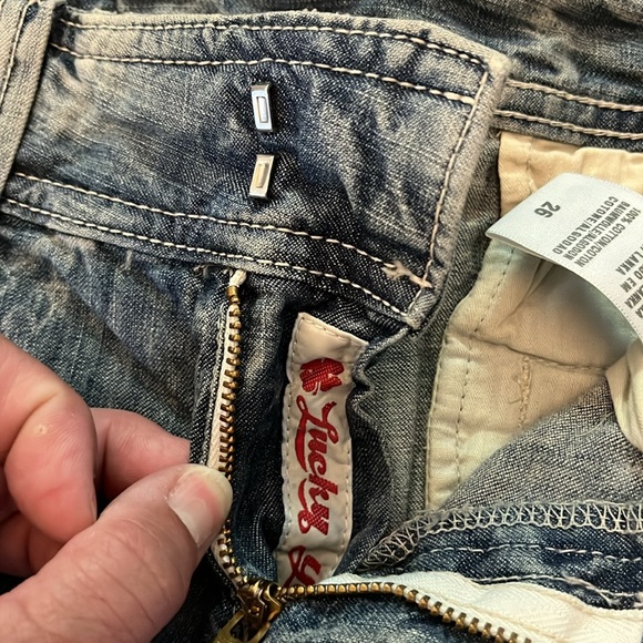 LUCKY BRAND Jean Shorts Dungarees Gene Montesano Womens Size 2/26 NWT - Picture 5 of 8